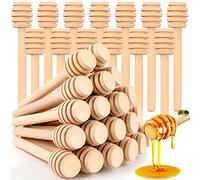 20Pcs Honey Dipper Sticks - Wooden Honey Dipper, 3 Inch Mini Honeycomb Stick, Honey Stirrer Stick for Honey Jar Dispense Drizzle Honey and Wedding Party Gift