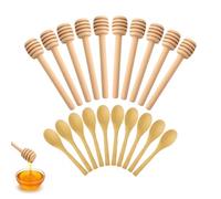 20Pcs Honey Spoon, Wooden Honey Sticks & Spoons for Honey Jars, Home Use