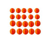 20pcs Honeycomb Flower Balls Party Honeycomb Balls Decoration Paper Flower Balls Tissue Paper Flower Ball Pom Poms Ball for Birthday Wedding Home Decor (3inch+6inch, Orange)