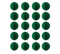 20pcs Honeycomb Flower Balls Party Honeycomb Balls Decoration Paper Flower Balls Tissue Paper Flower Ball Pom Poms Ball for Birthday Wedding Home Decor (6inch, Dark Green)