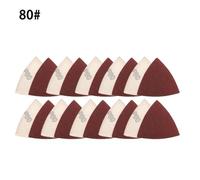 20Pcs Hook & Loop Triangle Sanding Discs 80 x 80 x 80mm, 40-400 Grit Aluminium Oxide Sandpaper for Oscillating Multi Tools, Compatible with Wood, Metal, Plastic, Rust Removal and Polishing
