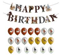 20Pcs Horse Theme Party Decorations With Birthday Flag, Fun Celebration Set