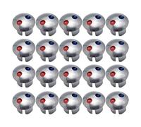 20pcs Hot Cold Faucet Indicator - Tap Indices Inserts, Easy to Install Sign Indicator | Hot Cold Water Handle Markers, Easy to Install Index Buttons for Restaurant Sinks Bathrooms Shower Panels