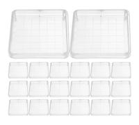 20pcs Inch Square Petri Dish with Lids Ps Lab Dishes