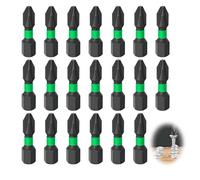 20pcs Interesting Cross Bits for Electric Drill - Multifunctional Bits are Magnetic Steel Screw Impact Type Pozidriv Screwdriver Head Set, Suitable for Bits for All Screwdriver and Drill, Etc
