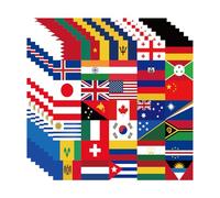 20pcs International Flag Napkins - Nations Tableware Decoration - World Country Flags for International Feast & Sports Events