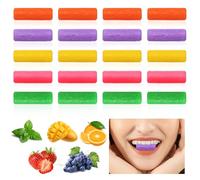 20pcs Invisalign Chewies,Five Flavors Retainer Chewy, Re-Usable Dental Teeth Chewies, Aligner Tray Seaters Chewies, Aligner Chewies for Tray Seaters for Teeth Alignment(Red,Green,Orange,Purple,Yellow)