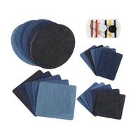 20Pcs Iron-on Jeans Patches with Sewing Repair Supplies Clothes Patches for Jeans Jackets Clothes Repair and Decorating Clothing