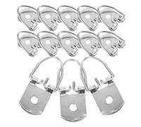 20pcs Iron Picture Frame Hangers Silver Wall Hanging Hooks for Frames | Rust Resistant Hardware, Strong Load Bearing Point, Smooth Plated Finish, for Canvas Frames and Office Display