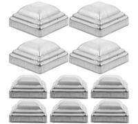 20pcs Iron Railing Post Caps Silver 50x50 for Traffic Barrier Columns