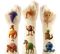 20pcs Italian Brainrot Temporary Tattoos/Tung Tung Tung Sahur, Tralalero Tralala, Bombardiro Crocodilo, Chimpanzini Bananini, Lirili Larila/Brainrot Sticker Decorations Tattoos for Kids