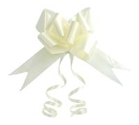 SHATCHI Large 50mm/5cm Ribbon Pull Bows for Party Wall, Gift Wraps, Christmas Trees, Wedding, Birthday Hampers Decoration Florist, Ivory, 20pcs
