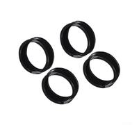 20pcs Joystick Protective Rings for PS5 for xbox Switch Pro - Anti-Wear Silicone Thumb Covers for Gaming Controllers - Precision Fit Elastic Ring Guard - Black White Transparent - 2x2x1cm(Black)