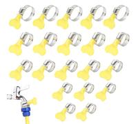 20Pcs Jubilee Clips Assorted, Adjustable Hose Clips Set 4 Size 10mm-44mm Range, Stainless Steel Garden Hose Clamp with Handle, Tightening Pipe Clip for Securing Home Gas Flexible Hose Tube