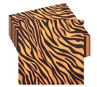 20Pcs Jungle Safari Animal Party Tiger Print Paper Napkins,Jungle Animal Party Paper Serviettes,Jungle&ThemeParty Tableware Decorations Set for Kids Jungle&Safari Reptile PartyTable Supplies
