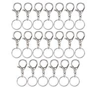 20Pcs Key Chain Clip Hook Swivel Lanyard Snap Keychain Ring, Zinc Alloy Durable Rust - Proof Clips with D - Ring for Wallets Handbags Backpacks DIY Accessories (21 * 35mm prawn Buckle with 22mm Inner