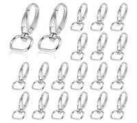 20Pcs Key Chain Hooks with D Ring Swivel Clasps Clips Swivel Trigger Snap Keychain Hooks Bag Belt Strap Buckle for Lanyard Handbag DIY Craft Puppy Chains Hardware