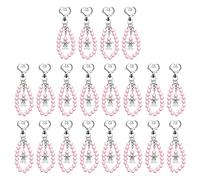 20pcs Keychain With Pearl Keyring Healing Key-Chains For Women Handbag Accessories Jewelry Pendant