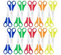 20pcs Kids Scissors, Children Blunt Tip Safety Scissor with CM Scale, Plastic Handle Handmade Scissors, Preschool Training Scissor for School Office Art DIY Craft
