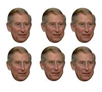 SHATCHI 20Pcs King Charles III Royal Family Face Mask King’s Coronation Supplies Celebrities Face Masks UK Hen Night Stag Parties Fancy Dress Bulk Wholesale