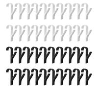 20pcs King Hooks, Balcony King Drying Equipment, Towel Hanging Clips for Bathroom, Ironing Hooks for King (Black and White).