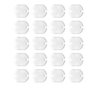 20Pcs Kitchen Outlet Cover Child Electrical Power Socket Protectors European Standard Essential for Home Easy Installation Electrical Socket Guard
