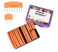 20Pcs Knit Blockers Pins Kit, Knit Blocking Combs for Crochet Knitting Blocking Board Mats, Crochet Blocking Pins for Crochet Projects Sewing Lace Needlework Projects Tool (Orange)