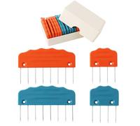 20pcs Knit Blocking Pin, Large & Small Knitting Blockers Combs for Crochet Needlepoint Board Mats for Sewing Picks Kit Lace Needlework Supplies Projects Tools Accessories (Orange, MARRS Green)
