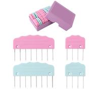 20pcs Knit Blocking Pin, Large & Small Knitting Blocking Combs for Crochet Needlepoint Blockers Board Mats for Sewing Picks Kit Lace Needlework Supplies Projects Tools Accessories (Pink, Light Blue)