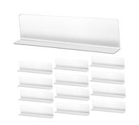20pcs L-Shaped PVC Shelf Dividers - Non-Magnetic Plastic nizers for Closet & Kitchen - Space-Saving Shelf Separators for Wood & Wire Storage Solutions