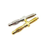 20PCS Lantern Type 4mm Banana Plug With M4 Thread Male Connectors Audio Plug Cold Pressure Solderless Electric (Color : Gold 20Pcs)