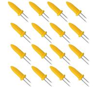 20pcs Large Corn Cob Holders - Stainless Steel Corn on The Cob Skewers for BBQ - Sweetcorn Holders Forks with Twin Prongs - Sweetcorn Holder for Party Picnic Camping (9cm)