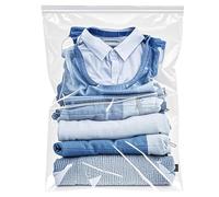 20pcs Large Ziplock Clothes Bags, 50x60cm Large Travel Clothes Storage Bags Clear Press Seal Plastic Bag Luggage Organiser Resealable Plastic Bag for Storage