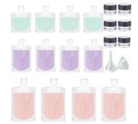 20Pcs Leakproof Travel Bottles, Travel Containers for Toiletries, Clear Refillable Travel Pouches, Portable Pouches for Liquid with Funnel for Lotion Shampoo Face Cream