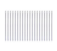 20pcs Leather Sewing Needle for Embroidery Stitching Silver Color Big Eye Needle Cross Stitches Accessories Metal