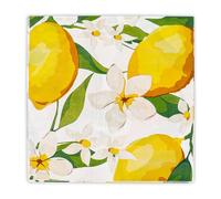 20Pcs Lemon Paper Napkins, Fruit Printed Napkin Yellow Napkins Lemon Napkin Disposable Summer Serviettes for Indoor Outdoor Party Dining Summer Parties Birthday Party Table Decorations