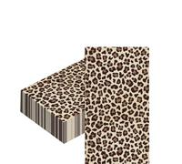 20Pcs Leopard Print Guest Napkins Serviettes, 40x33cm Disposable Jungle Animal Cocktail Napkin Dinner Tissue Hand Towel Decorative Paper Napkins for Birthday Baby Shower Picnic Party