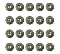 20PCS Light Army Green Resin Button 4 Hole 0.7 Inch Army Military Buttons Sewing Button for Pants Jacket Uniforms Bags Accessorie Army Military Buttons (Light Army Green, 28L=18MM)