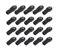 20pcs Link Rod End M4 Ball Joint Head for 1/10 RC Crawler Car for Traxxas TRX-4 TRX6 SCX10 D90 TF2 CC01 Gen7 Gen8 Upgrades (4pcs Bent &16pcs Straight)
