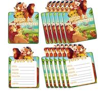 20Pcs Lion-King Birthday Invitation Cards Lion-King Invitation Cards for kids birthday party decoration