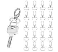 20Pcs Lobster Clasp, Key Rings Swivel Clasps Lanyard Snap Swivel Snap Hooks Zinc Alloy Keychain Hook Key Rings Swivel Hooks for Purses Keychains (20mm)