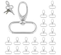 20Pcs Lobster Clasp, Swivel Clasps Lanyard Snap Swivel Snap Hooks Zinc Alloy Keychain Hook Key Rings Swivel Hooks for Purses Keychains (32mm)