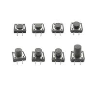 20Pcs/Lot 12 * 12 * 4.3-7MM Switch Panel PCB DIP 4Pin Momentary Tactile Tact Push Button Switch Self-reset Switch Adapter IDGTTLDF(12x12x4.3mm-20Pcs)