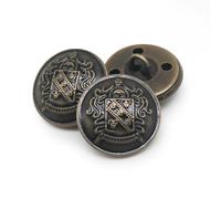 20pcs/lot 15/18/20/23/25mm Vintage Copper Metal Buttons Garment Overcoat Sewing Accessories Buttons for Clothing Crafts DIY
