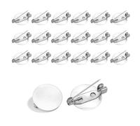 20pcs/lot 15/20/25/30mm Flat Brooch Base Round Blank Tray Findings DIY Jewelry Making Accessories(15mm)