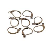 20pcs/lot 15x10mm Gold Black Earring Hooks | Wire Settings Base For DIY Earrings Jewelry Making Findings
