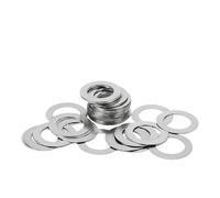 20pcs/lot 304 Stainless Steel Ultra Thin Flat Washer M3 M4 M5 M6 M8 M10 M12 M14 Adjusting Shim Plain Gasket 0.1/0.2/0.3mm(Thickness 0.3mm,M5x7)
