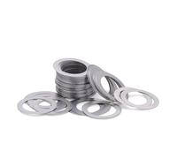 20pcs/lot 304 Stainless Steel Ultra Thin Flat Washer M3 M4 M5 M6 M8 M10 M12 M14 Adjusting Shim Plain Gasket 0.1/0.2/0.3mm(Thickness 0.2mm,M4x6)