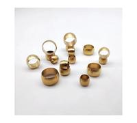 20Pcs/Lot 3mm 4mm 5mm 6mm 6.35mm 8mm 10mm 12mm 14mm ID Brass Compression Sleeve Seal Ring Tube(6.35mm)