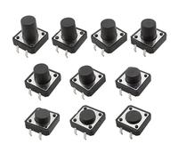 20Pcs/lot 4 Pins 12 x 12mm Tactile Push Button Switch M icro Panel PCB Momentary Tact Switches 12x12mmx4.3mm~12mm(12x12x12mm)